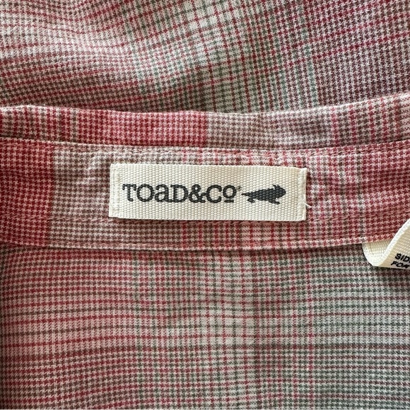 Toad & Co Airbrush LS Deco Shirt Plaid Red Green - Picture 9 of 14